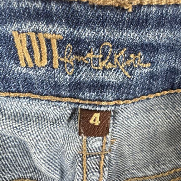 Kut From The Kloth Cotton Medium Wash Mid Rise Bermuda Jean Shorts Size 4 - Picture 4 of 6